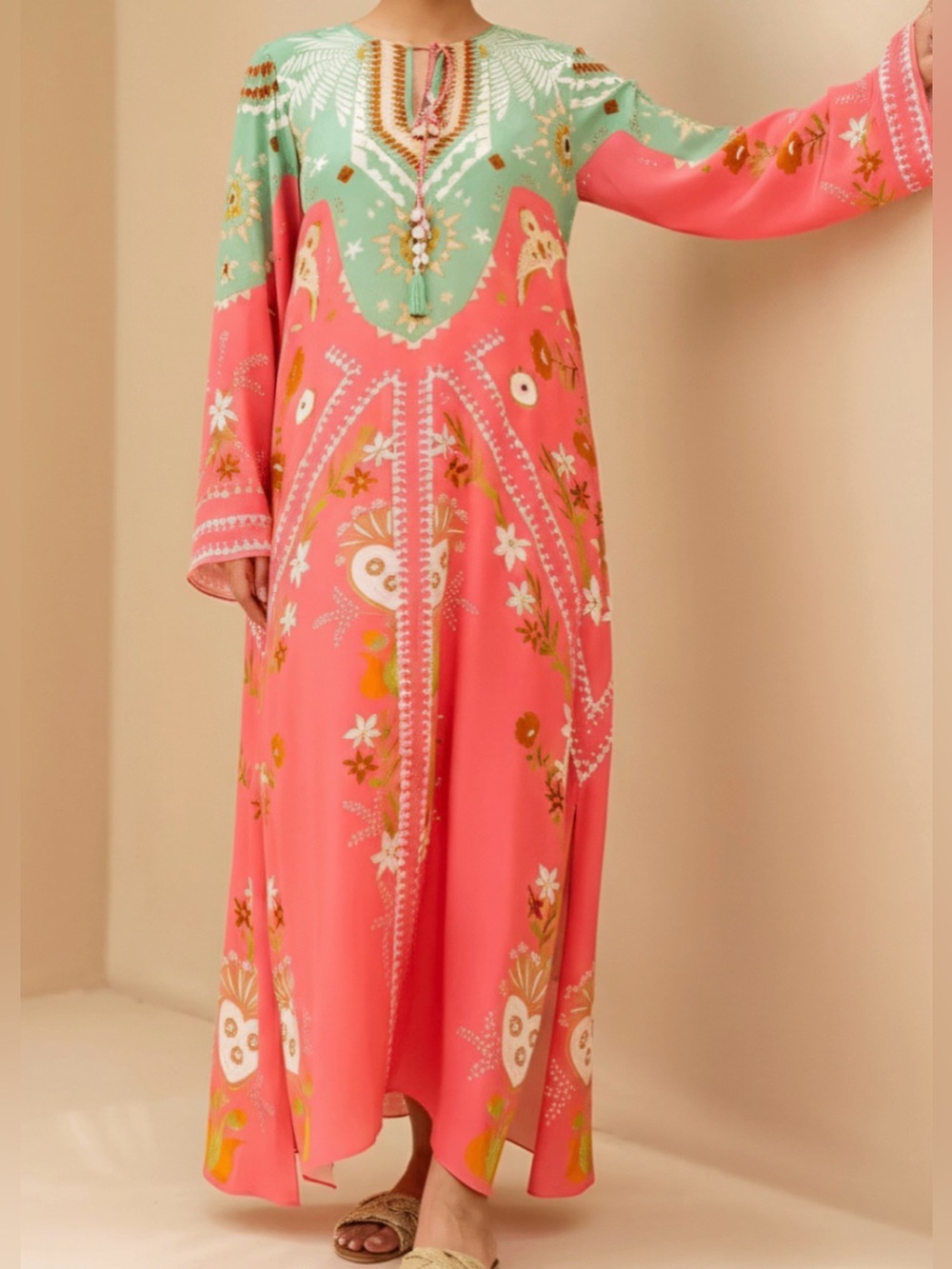 Beautiful two piece Coord set/Kameez with matching print palazzo pants